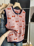 Hearth Knit Colour-Block Retro Vest