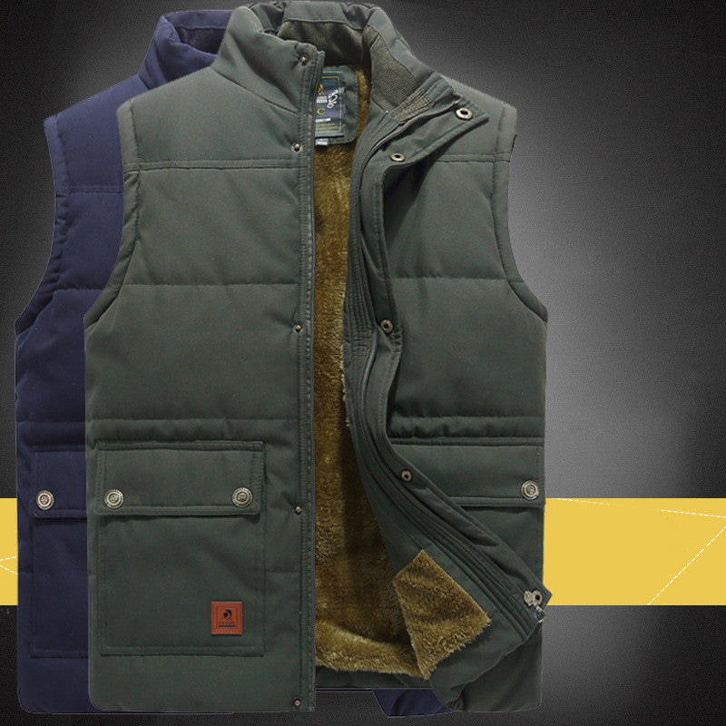 District Men's Cotton Velvet Vest