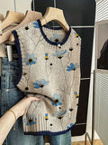 Hearth Knit Colour-Block Retro Vest