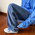 Indigo Men's Distressed Straight Jeans