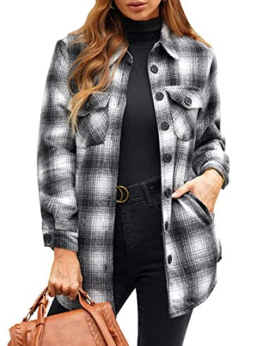 Aurelia Oversized Button Check Shirt