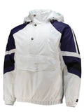 District Men's Hooded Half-Zip Colour-Block Windbreaker