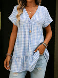 Nova Relaxed Plaid Shirt Dress