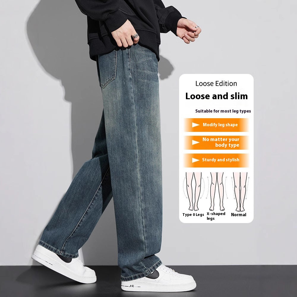 Indigo Men's Retro Straight Jeans
