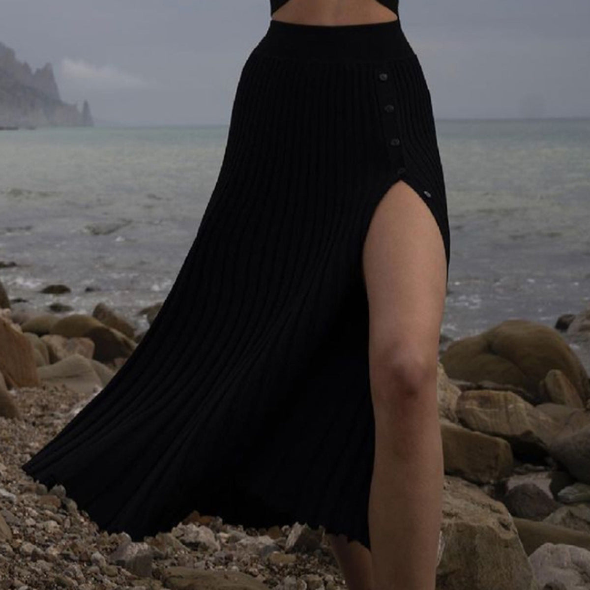 Sway Lace Lace-Up Pleated Skirt