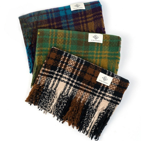 Ember Knit Plaid Scarf