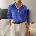 Aurelia Long-Sleeve Button Striped Shirt