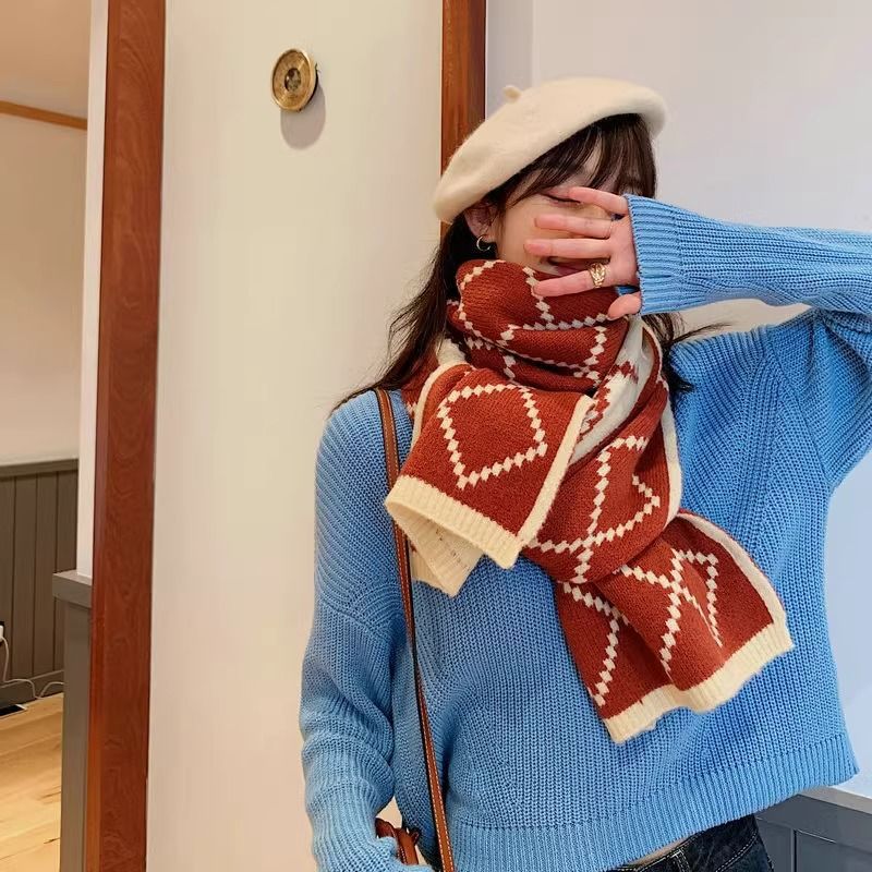 Ember Wool Plaid Scarf