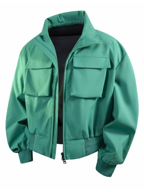 District Men's Cropped Bomber Jacket