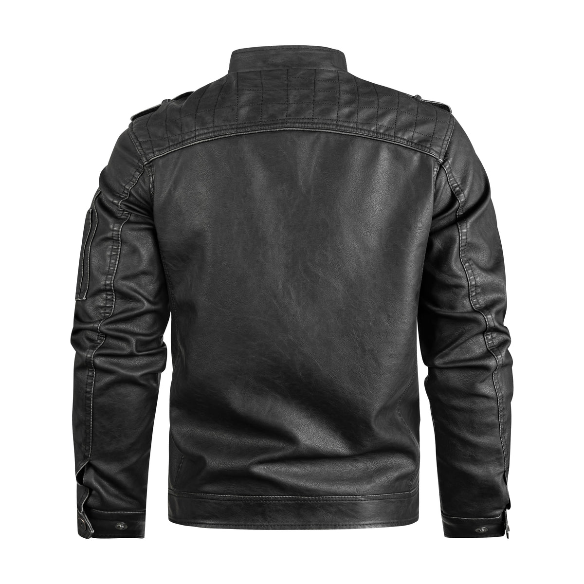 Halo Men's Faux-Leather Leather Vintage Biker Jacket