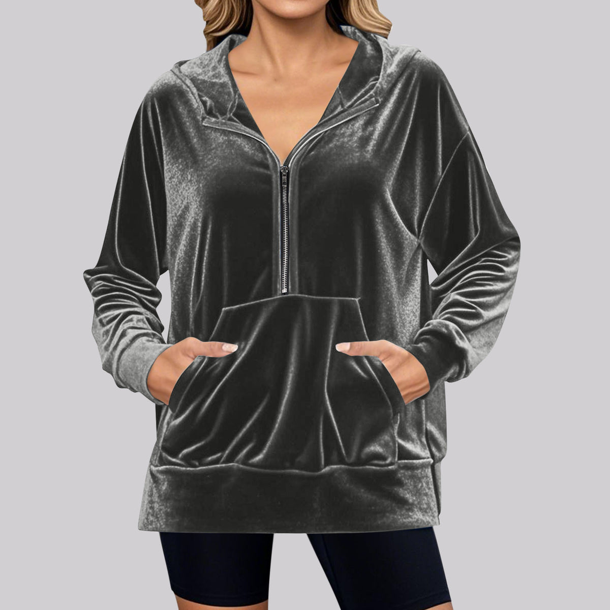 Aurelia Relaxed Long-Sleeve Zip Top