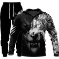 District Men's Hooded Printed 3D-Print Tracksuit