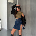 Sway Zip Denim Skirt