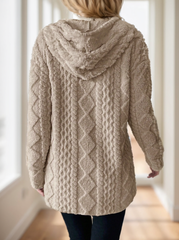 Cove Hooded Solid Fleece Jacket