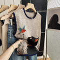 Hearth Knit Colour-Block Retro Vest