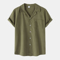 Metro Arden Men's Linen Cotton Short-Sleeve Shirt