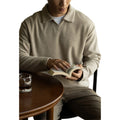 Metro Men's Long-Sleeve V-Neck Polo Shirt