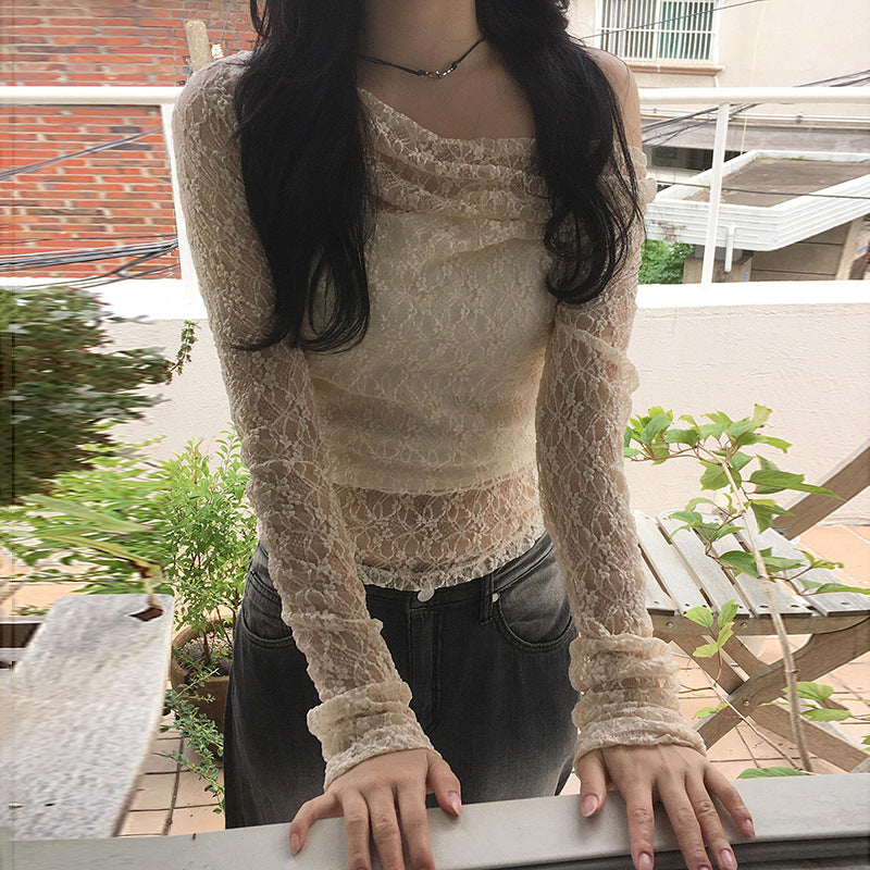 Aurelia Lace Long-Sleeve Blouse