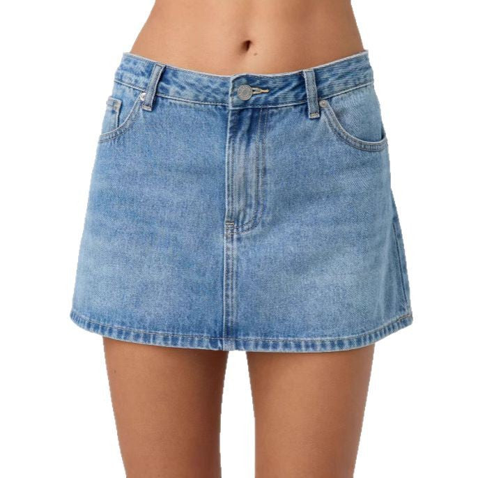 Sway Slim Washed Denim Skirt