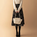 Nova Wool Midi Plaid Skirt