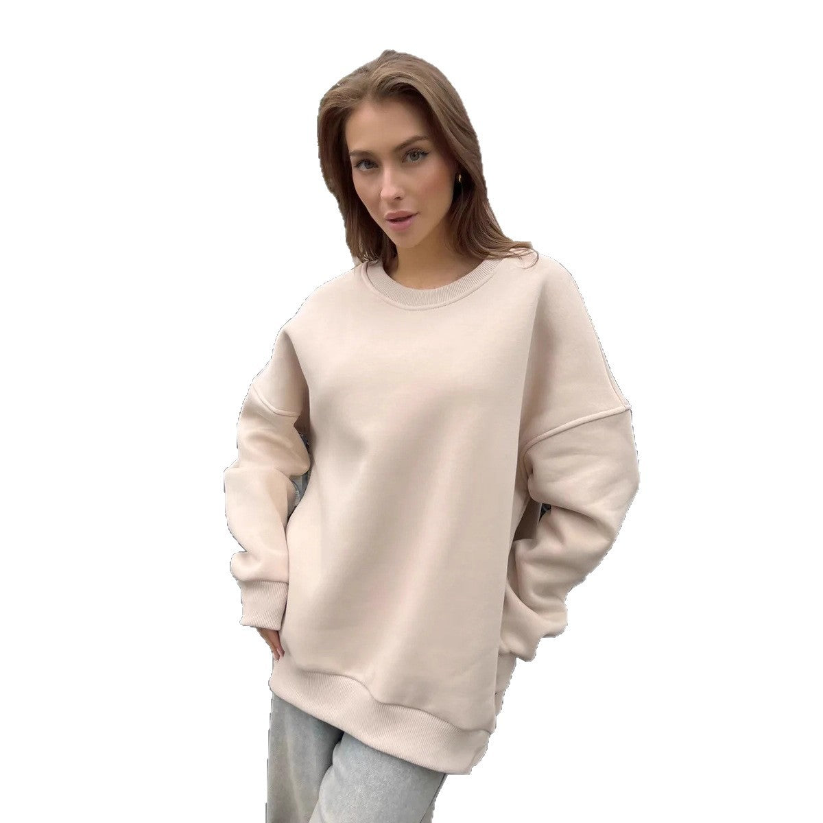 District Men's Crew-Neck Retro Solid Sweatshirt