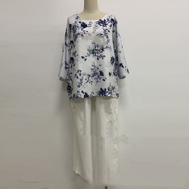 Sera Calder Printed Two-Piece Set