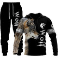 District Men's Hooded Printed 3D-Print Tracksuit