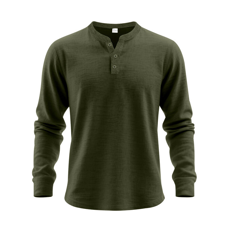 Metro Men's Relaxed Long-Sleeve Henley Shirt