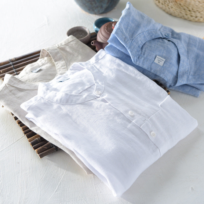 Metro Men's Linen Cotton Breathable Shirt
