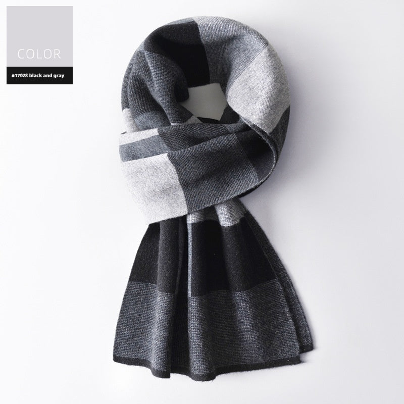 Ember Men's Wool Plaid Scarf