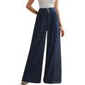 Indigo Wide-Leg High-Waist Jeans