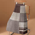 Sway Knit Plaid Pleated Skirt