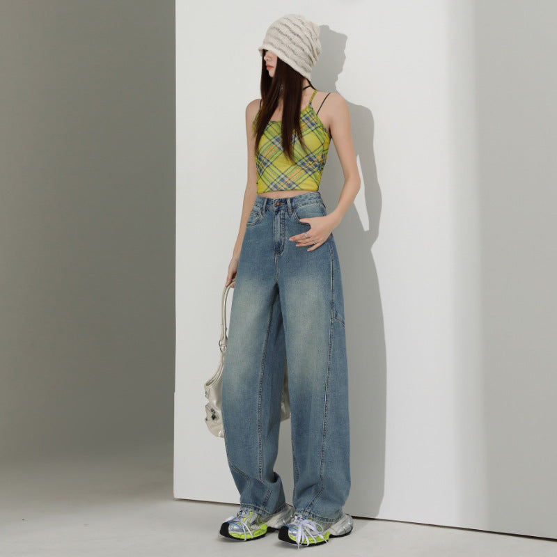 Indigo Bexley Relaxed Wide-Leg Jeans