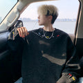 District Men's Crew-Neck Tie-Dye Embroidered Sweatshirt