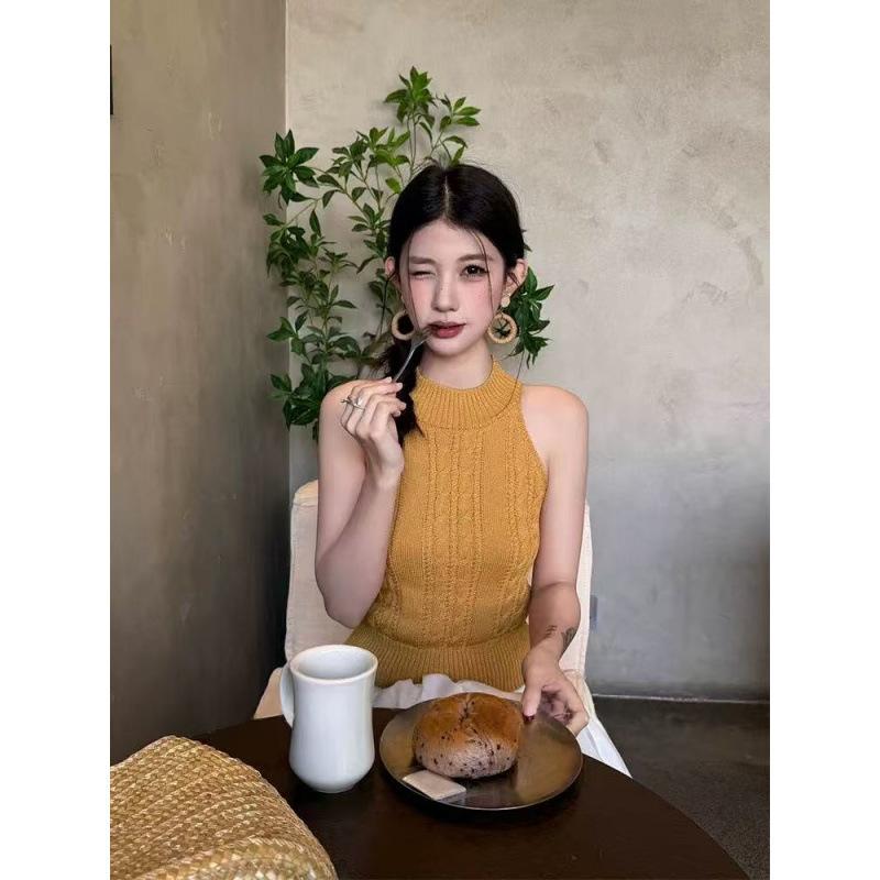 Hearth Halter Minimalist Knit Vest