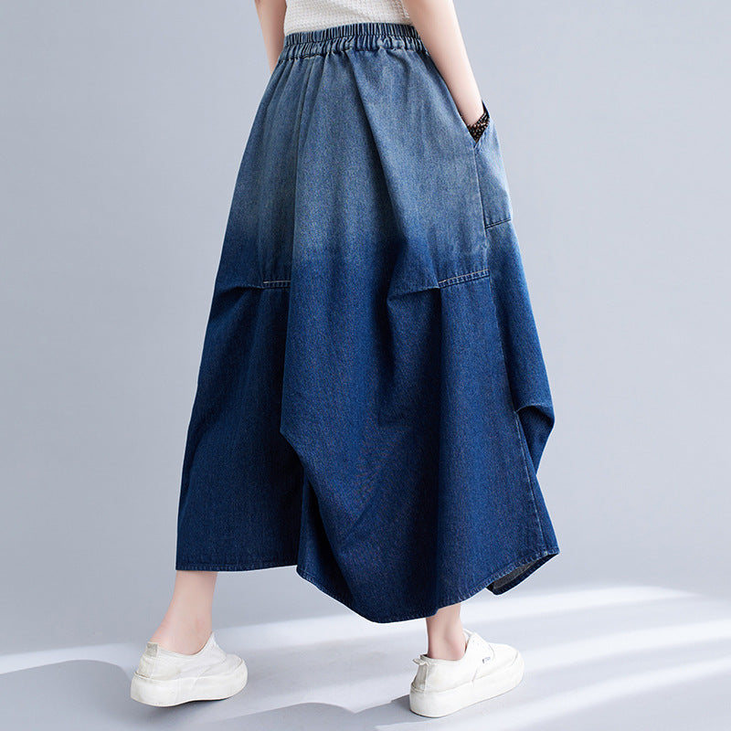 Sway Gradient Denim Skirt