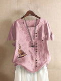 Aurelia Linen Cotton Button Shirt
