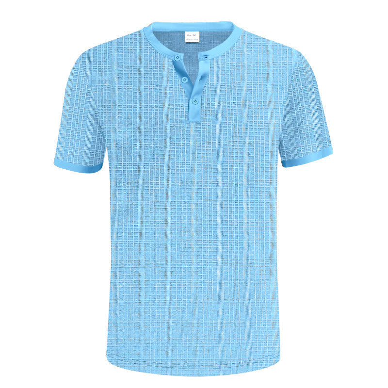 Metro Men's Breathable Henley Shirt
