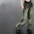 Indigo Washed Straight Jeans