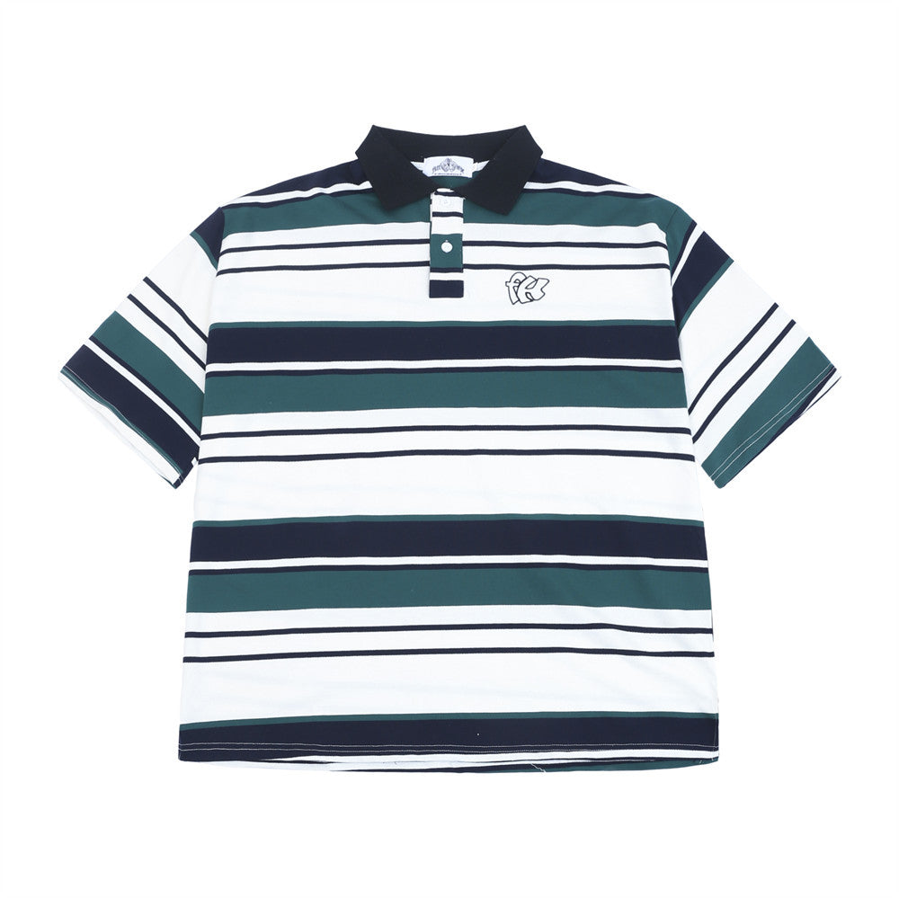 Metro Men's Striped Contrast Polo Shirt