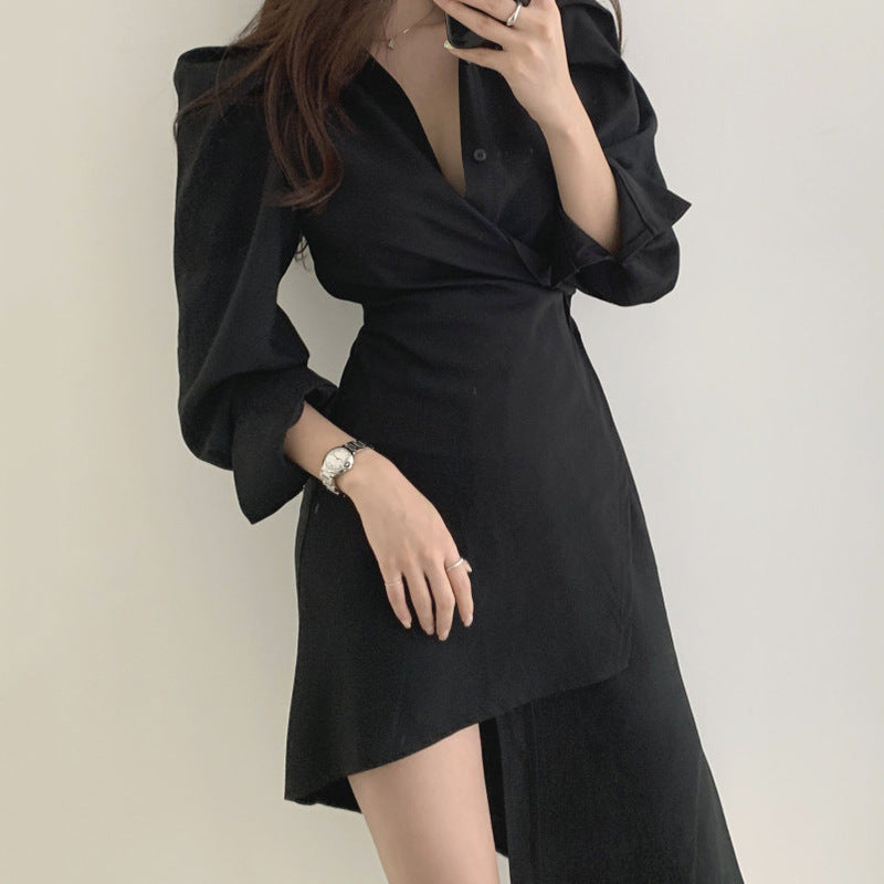 Nova Lapel Shirt Dress