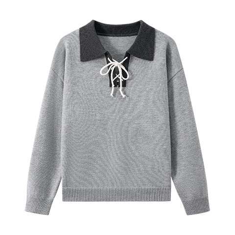 Atlas Men's Lapel Colour-Block Sweater