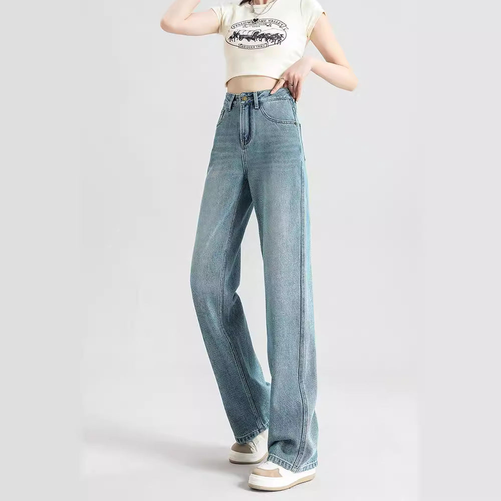 Indigo Larkin Wide-Leg Jeans