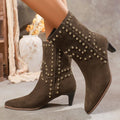 Stride Suede Pointed Ankle Boots