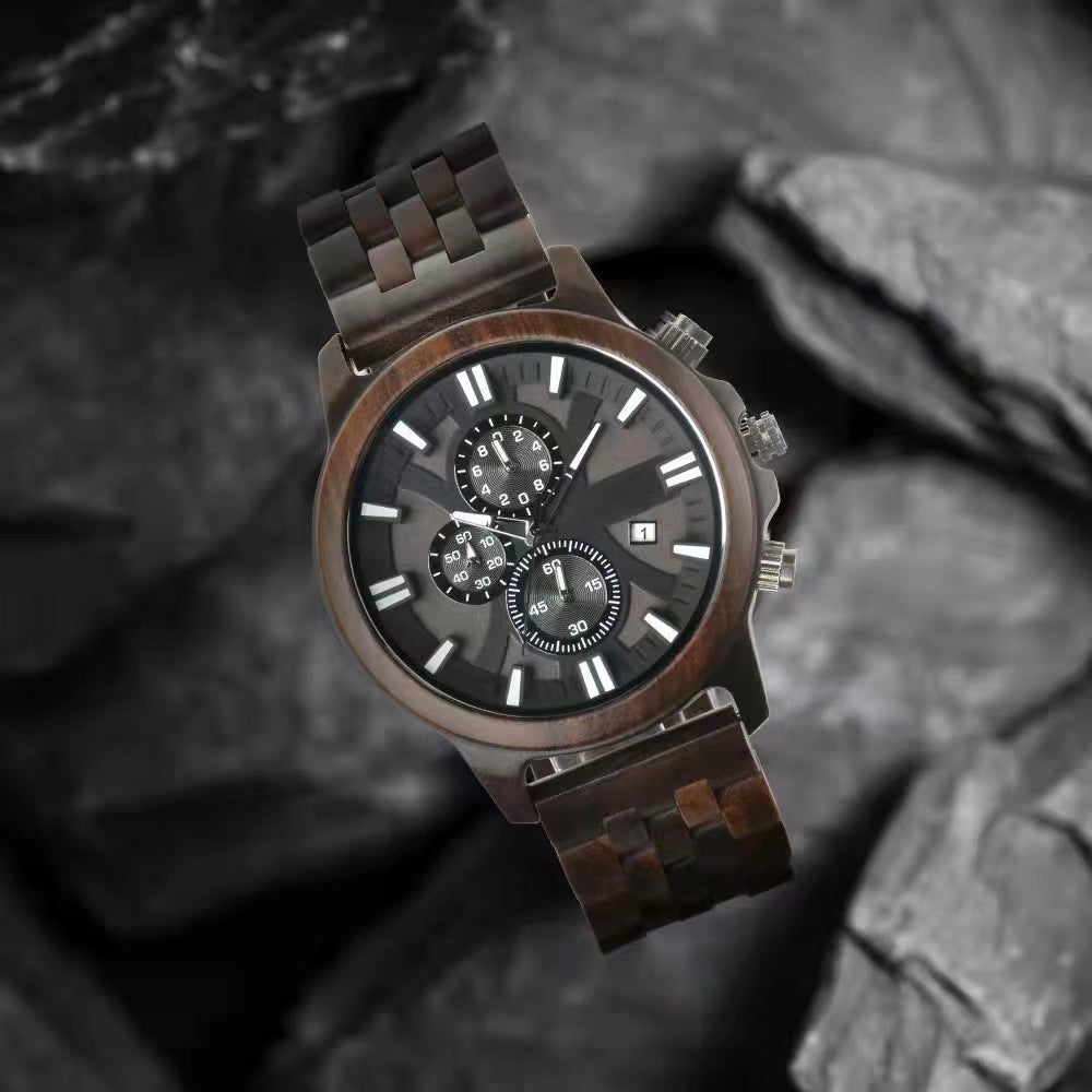 Tempo Men's Wooden Sandalwood Minimalist Watch