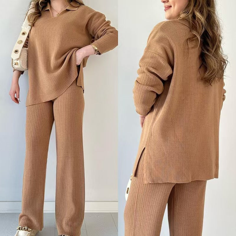 Sera Knit Relaxed Solid Two-Piece Set