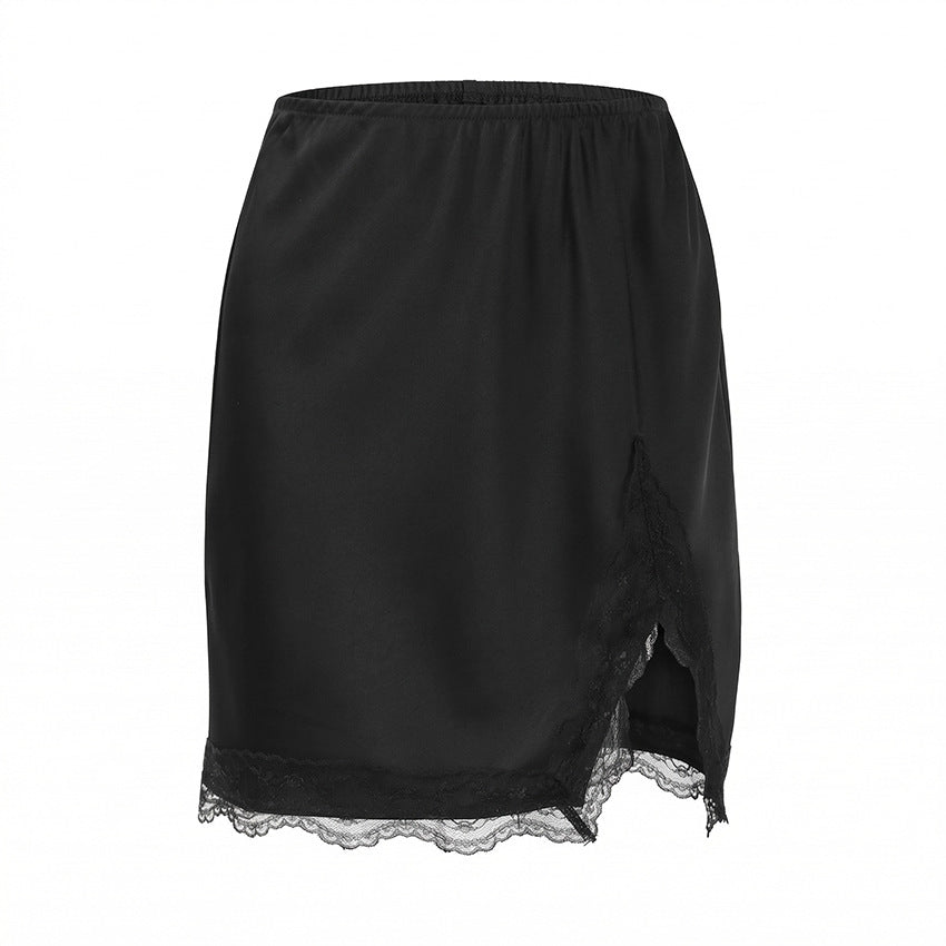 Sway Satin Silky Lace Midi Skirt