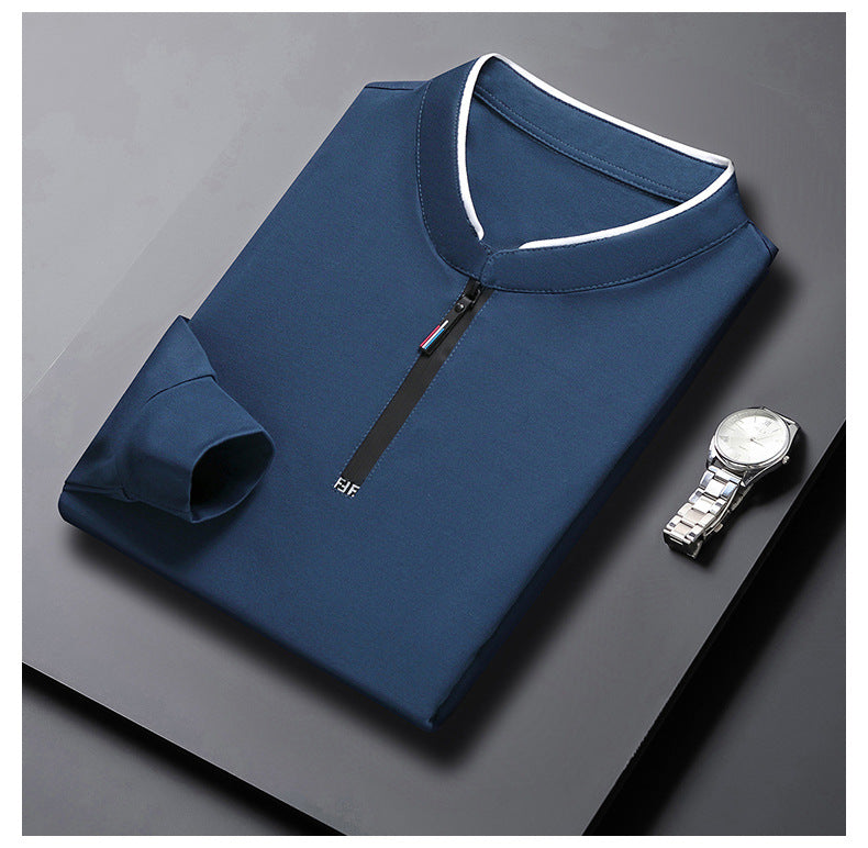Metro Men's Long-Sleeve Stand-Collar Shirt
