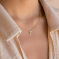Lune Stainless Steel Letter-Print Necklace