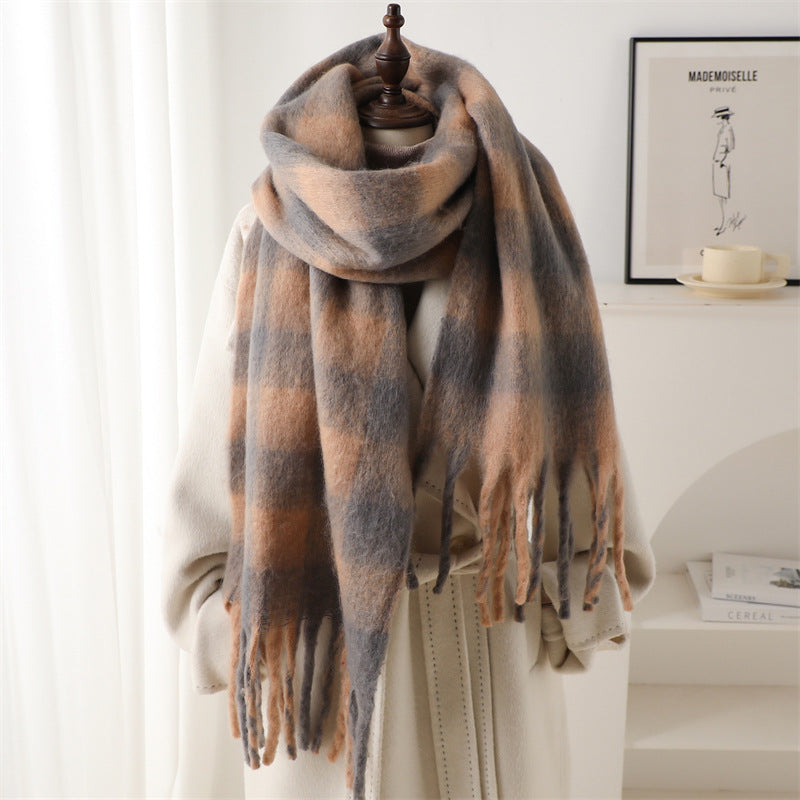 Ember Arden Plaid Warm Scarf